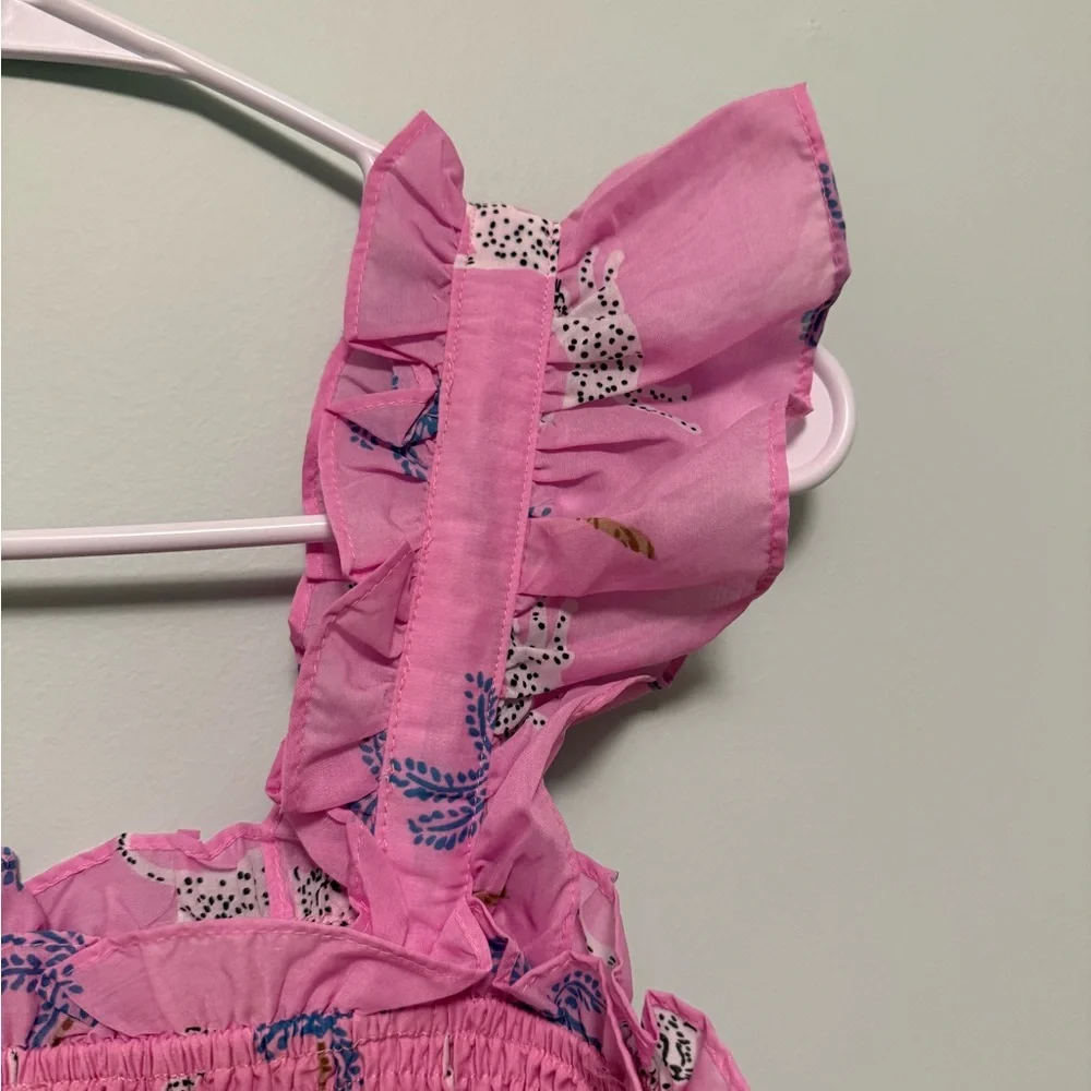 Pink Ruffled Women's Top - Picture 2 of 5